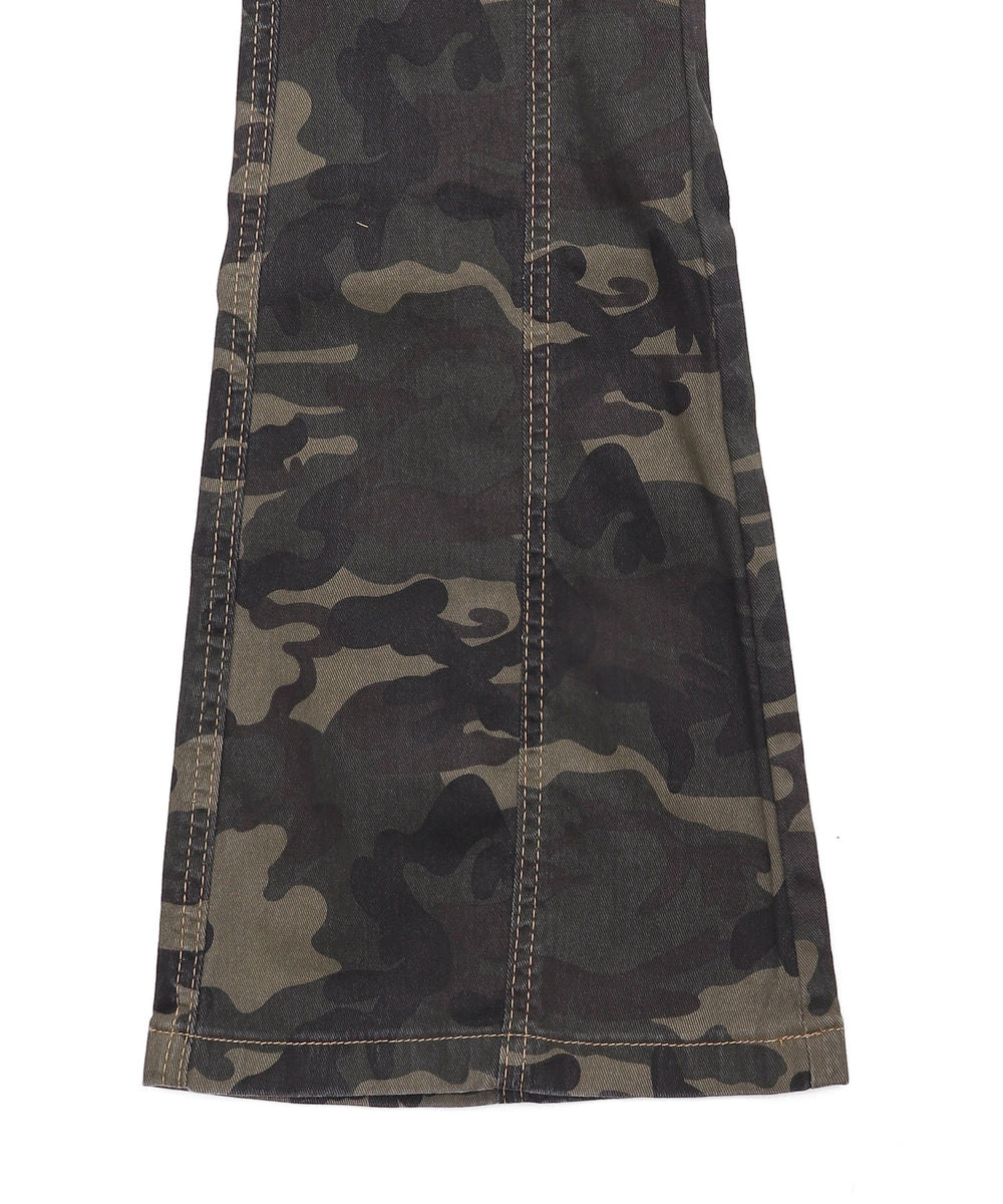 カモフラブッシュフレアパンツ