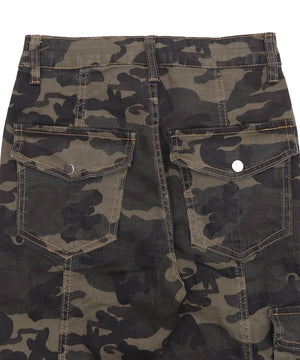 カモフラブッシュフレアパンツ