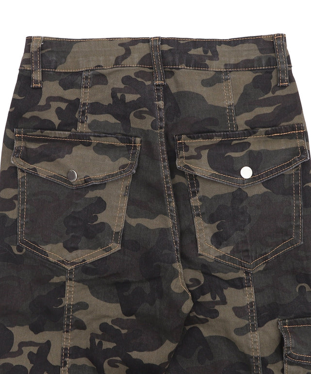 カモフラブッシュフレアパンツ