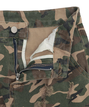 ダメージカモフラカーゴパンツ