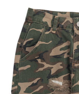 ダメージカモフラカーゴパンツ