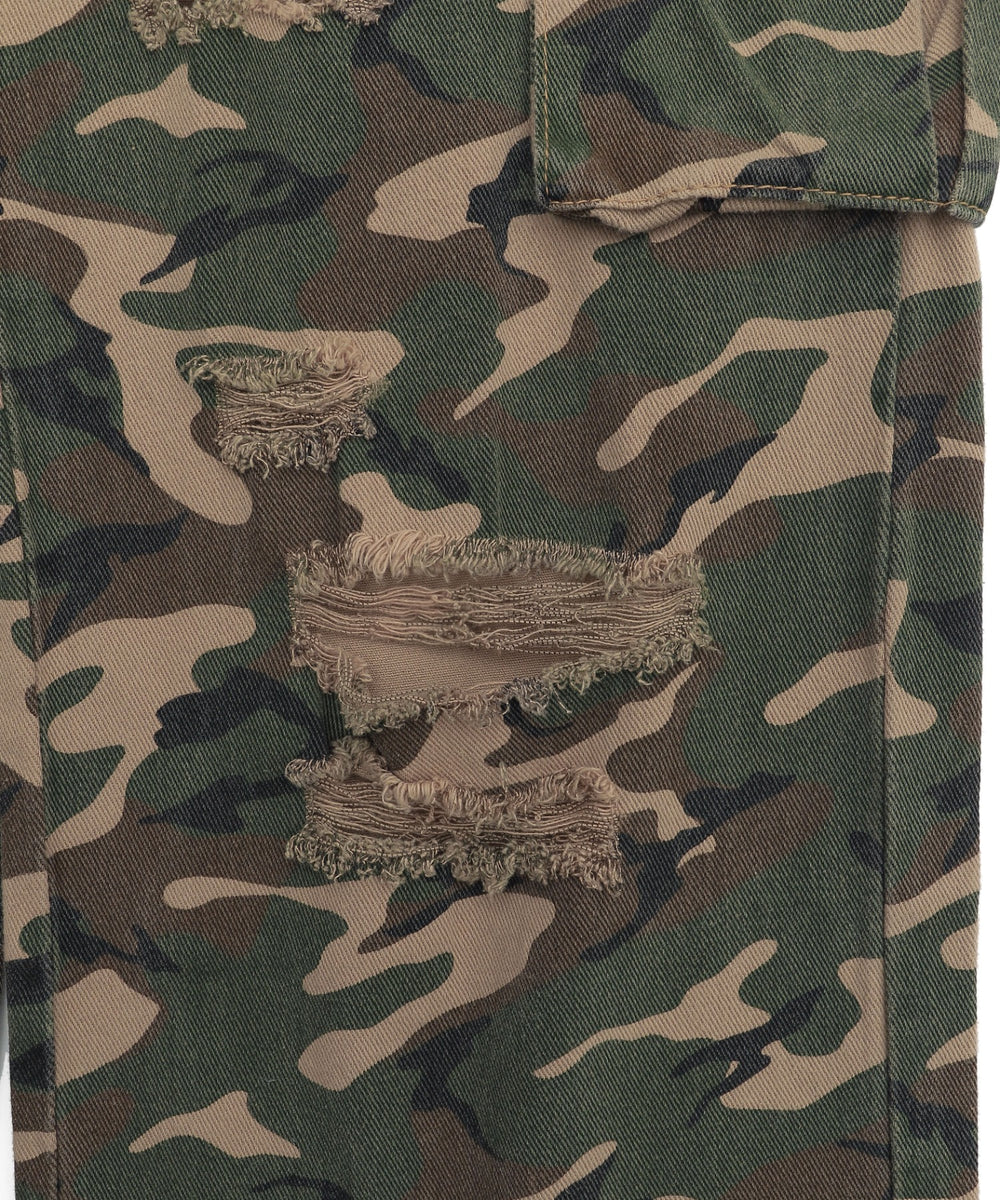 ダメージカモフラカーゴパンツ