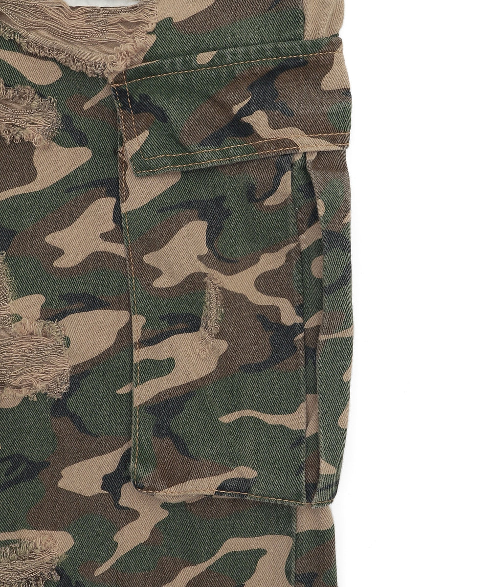 ダメージカモフラカーゴパンツ