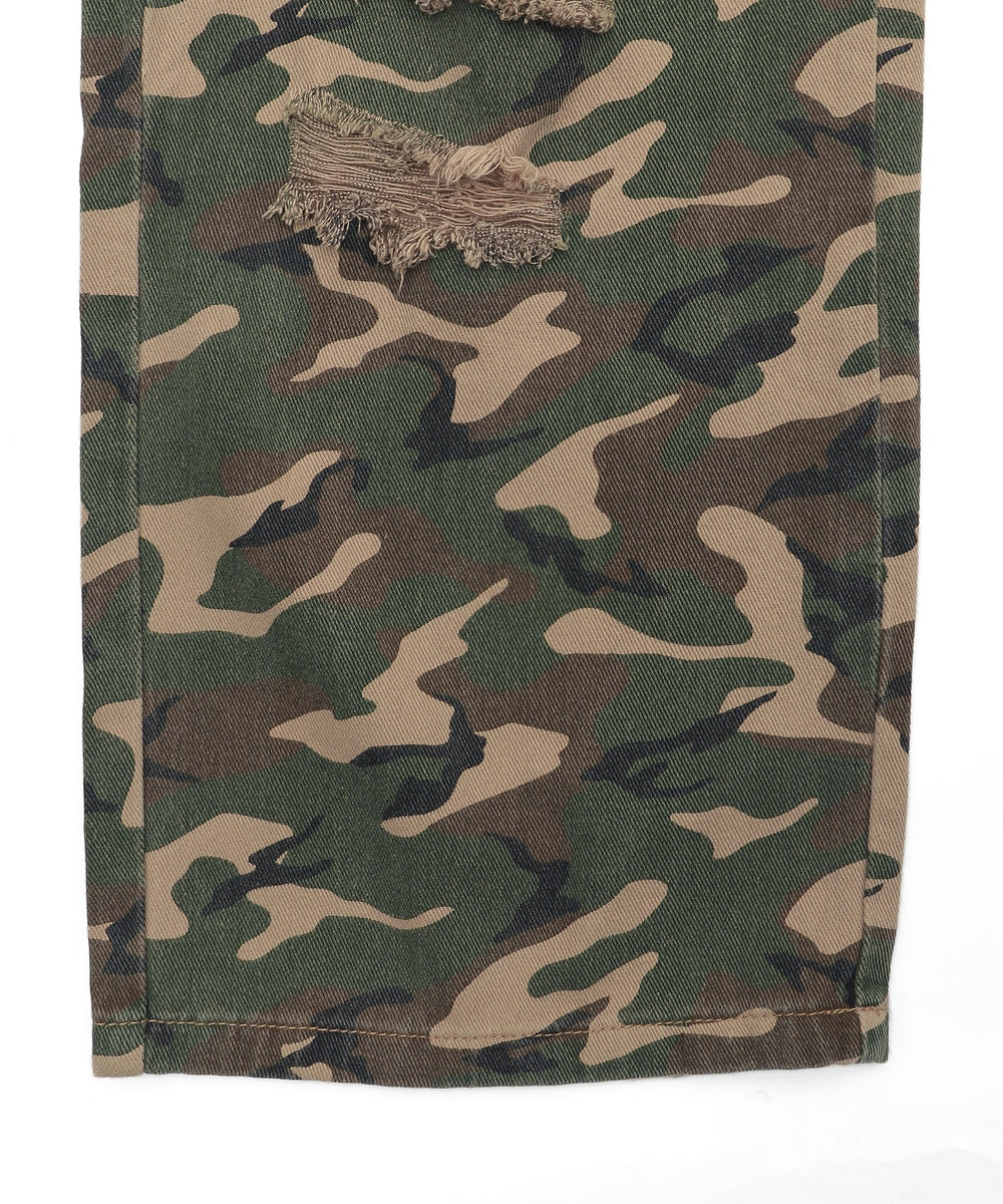 ダメージカモフラカーゴパンツ