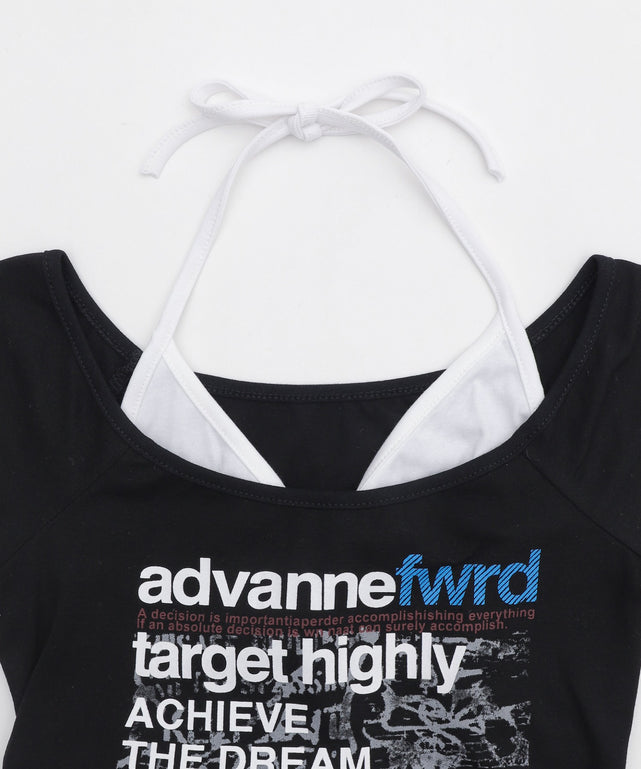 フェイクインナープリントピチT