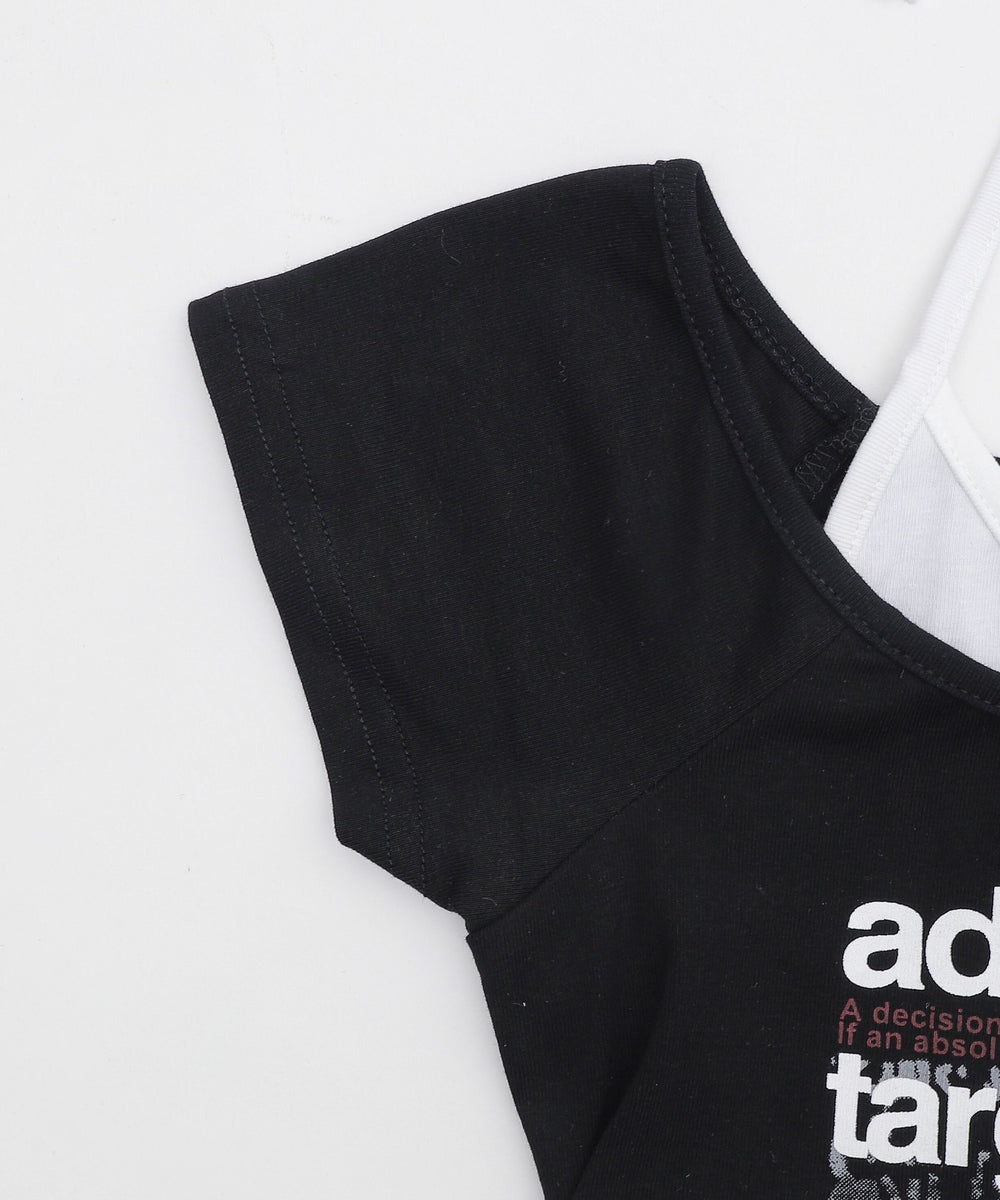 フェイクインナープリントピチT