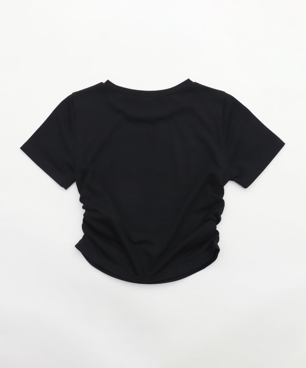 ゴシックロゴサイドギャザーピチT