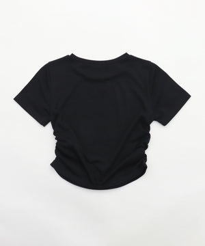 ゴシックロゴサイドギャザーピチT