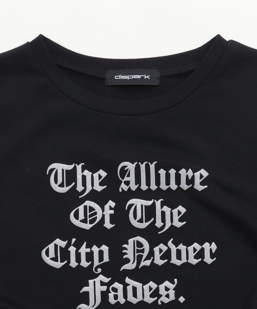 ゴシックロゴサイドギャザーピチT