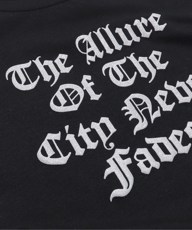 ゴシックロゴサイドギャザーピチT