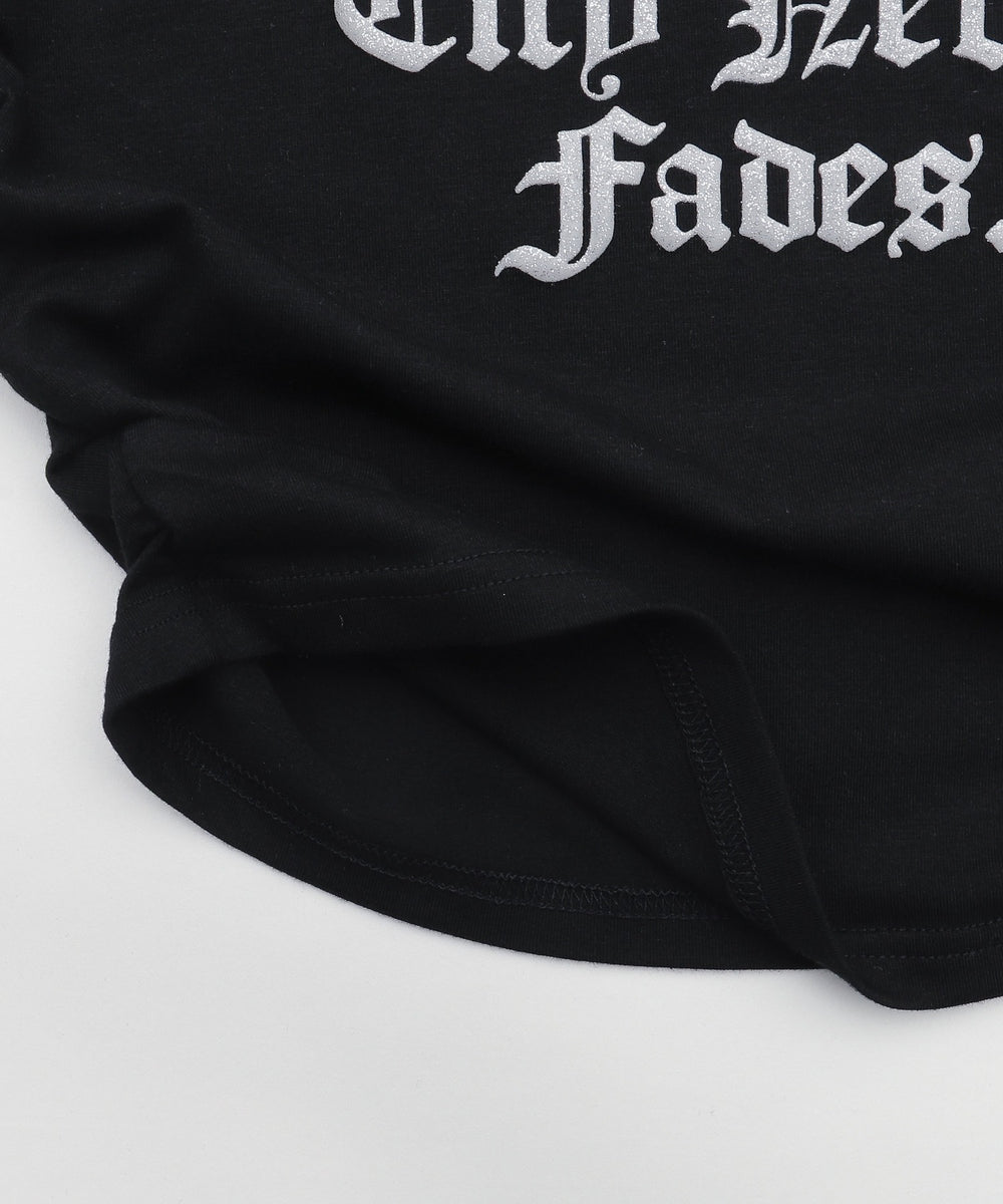 ゴシックロゴサイドギャザーピチT