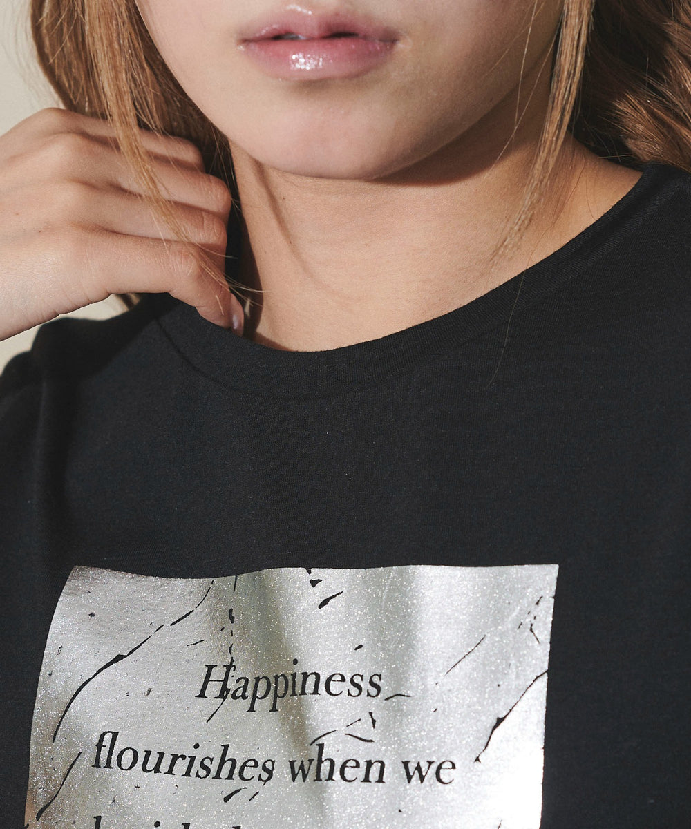 ボックスロゴ箔プリントピチT