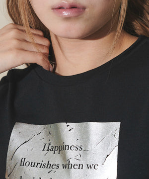 ボックスロゴ箔プリントピチT