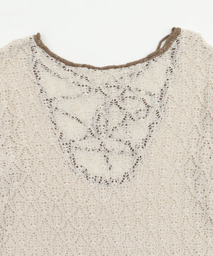 バックレースアップBIGニット