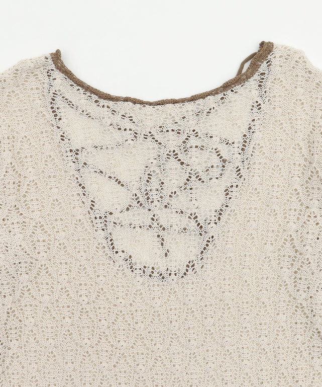 バックレースアップBIGニット