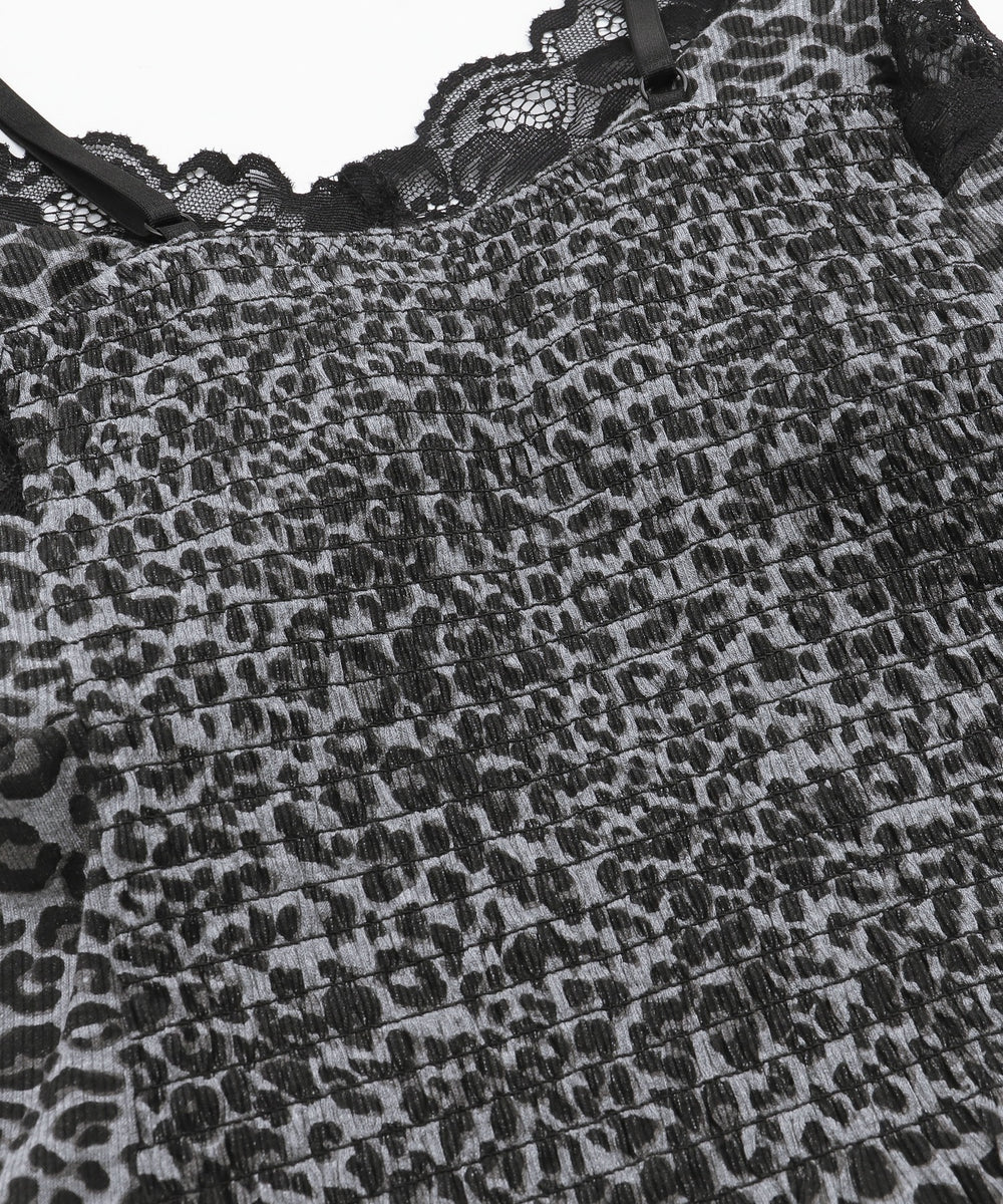 レオパードレースキャミ