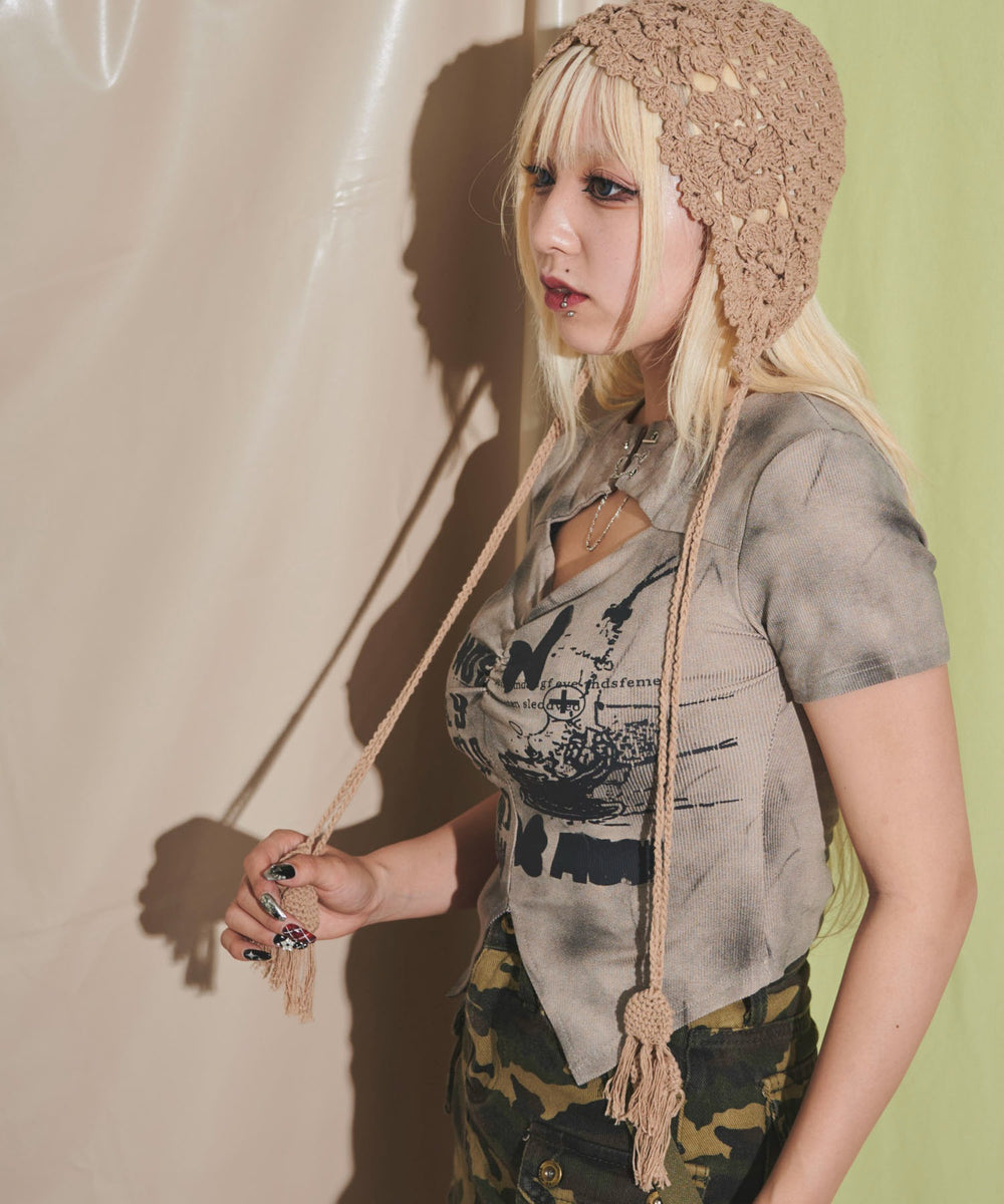 ベージュ モデル：155cm F着用