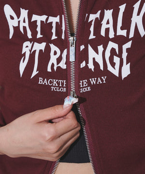 グラフィックロゴWジップSSトップス