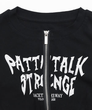 グラフィックロゴWジップSSトップス