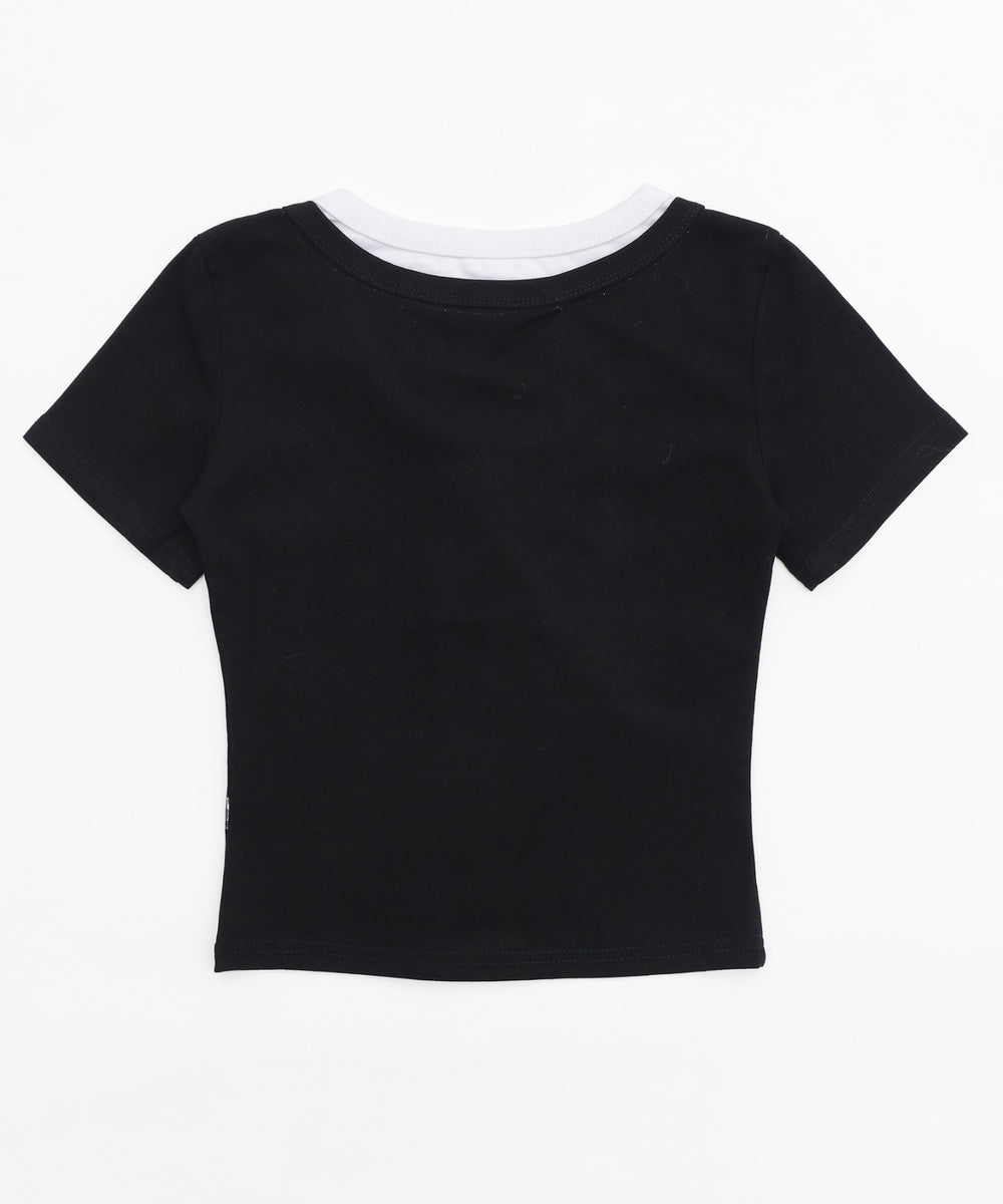 ハトメネックデザインSSトップス