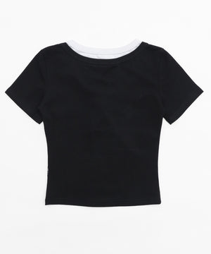 ハトメネックデザインSSトップス