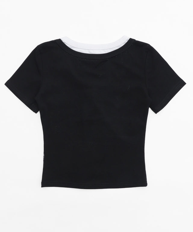 ハトメネックデザインSSトップス