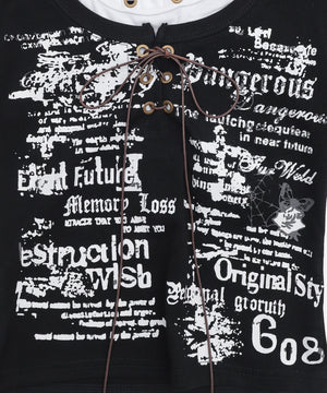 ハトメネックデザインSSトップス