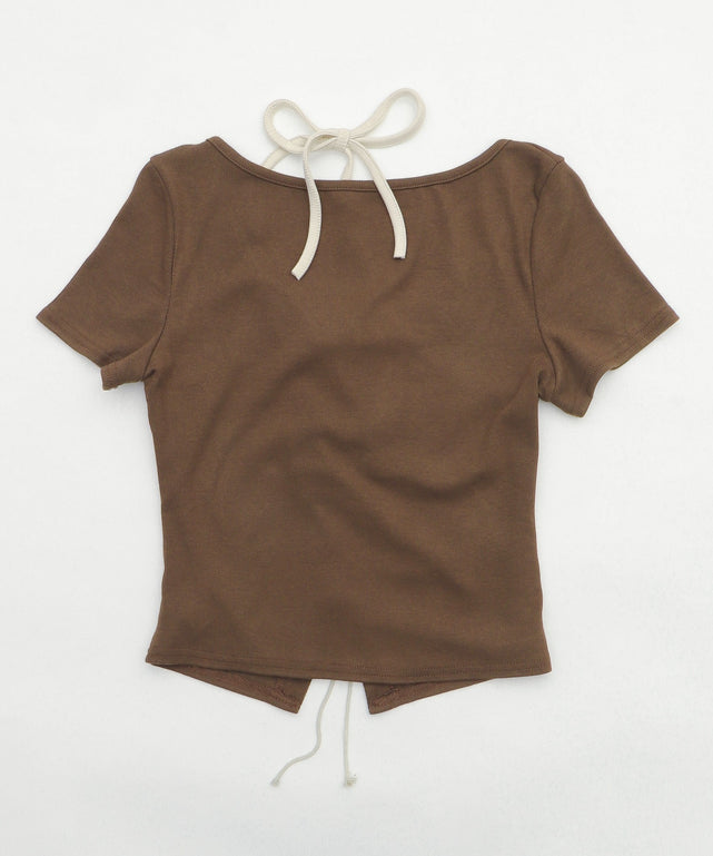 フロントレースアップレイヤードT