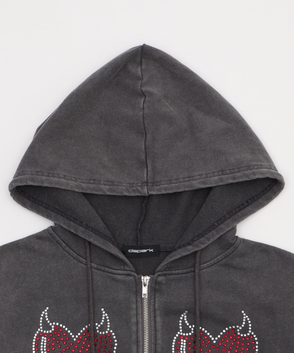 HEARTDEVIL　SSピグメントパーカー