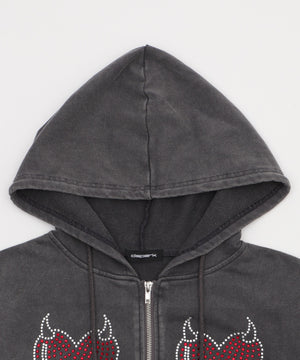 HEARTDEVIL　SSピグメントパーカー