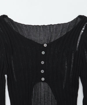 フロントボタンダメージヘムニット