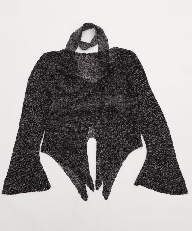 フロントボタンバタフライカーデ