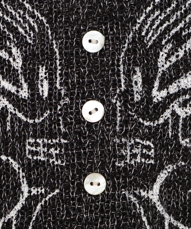 フロントボタンバタフライカーデ