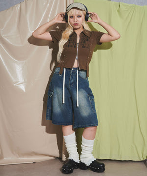 カーキ モデル：155cm F着用