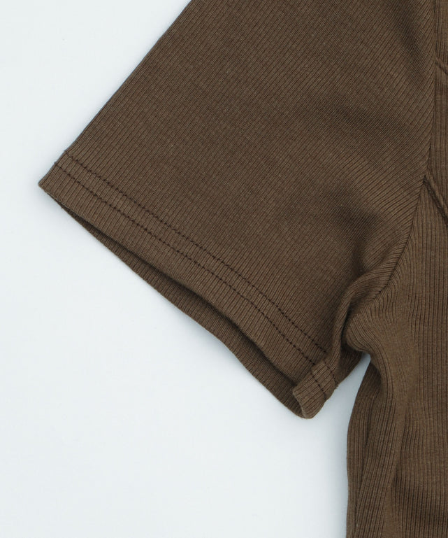 WジップスタッズクロップドSSトップス