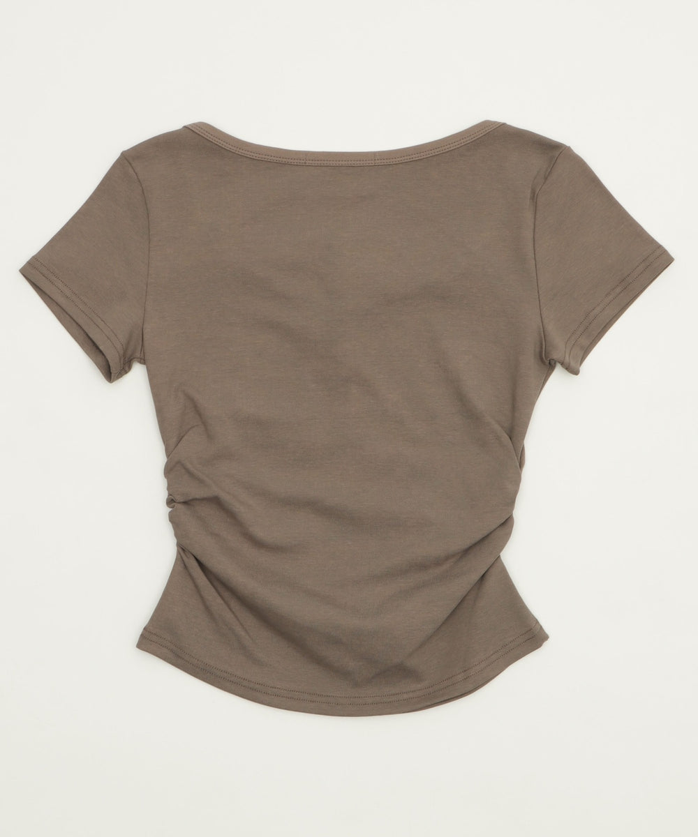 サイドギャザーハトメストリングT