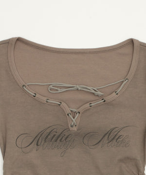 サイドギャザーハトメストリングT