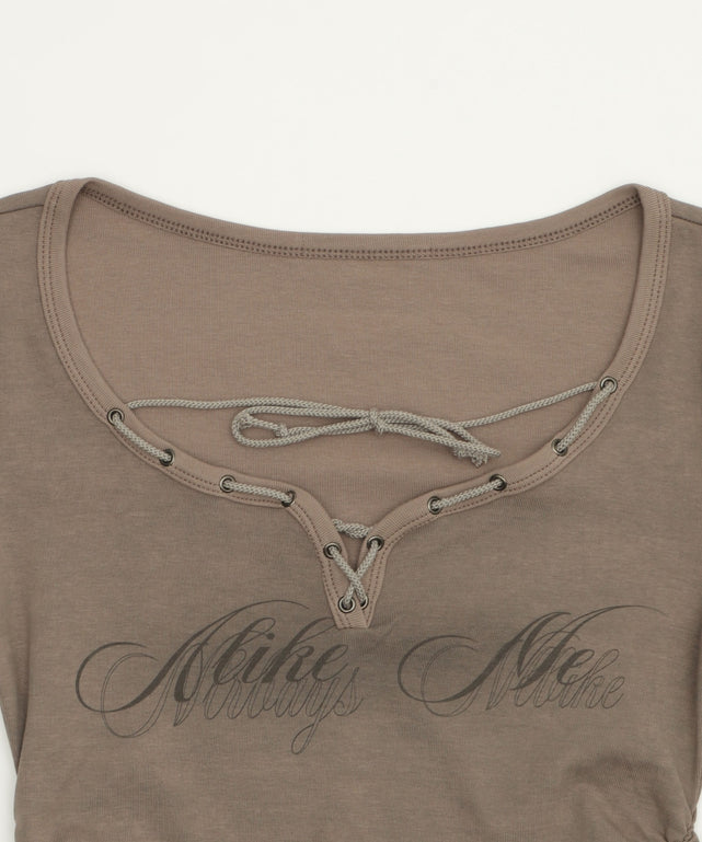 サイドギャザーハトメストリングT