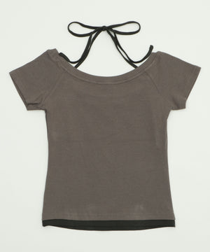 ハトメレイヤードグラフィックT