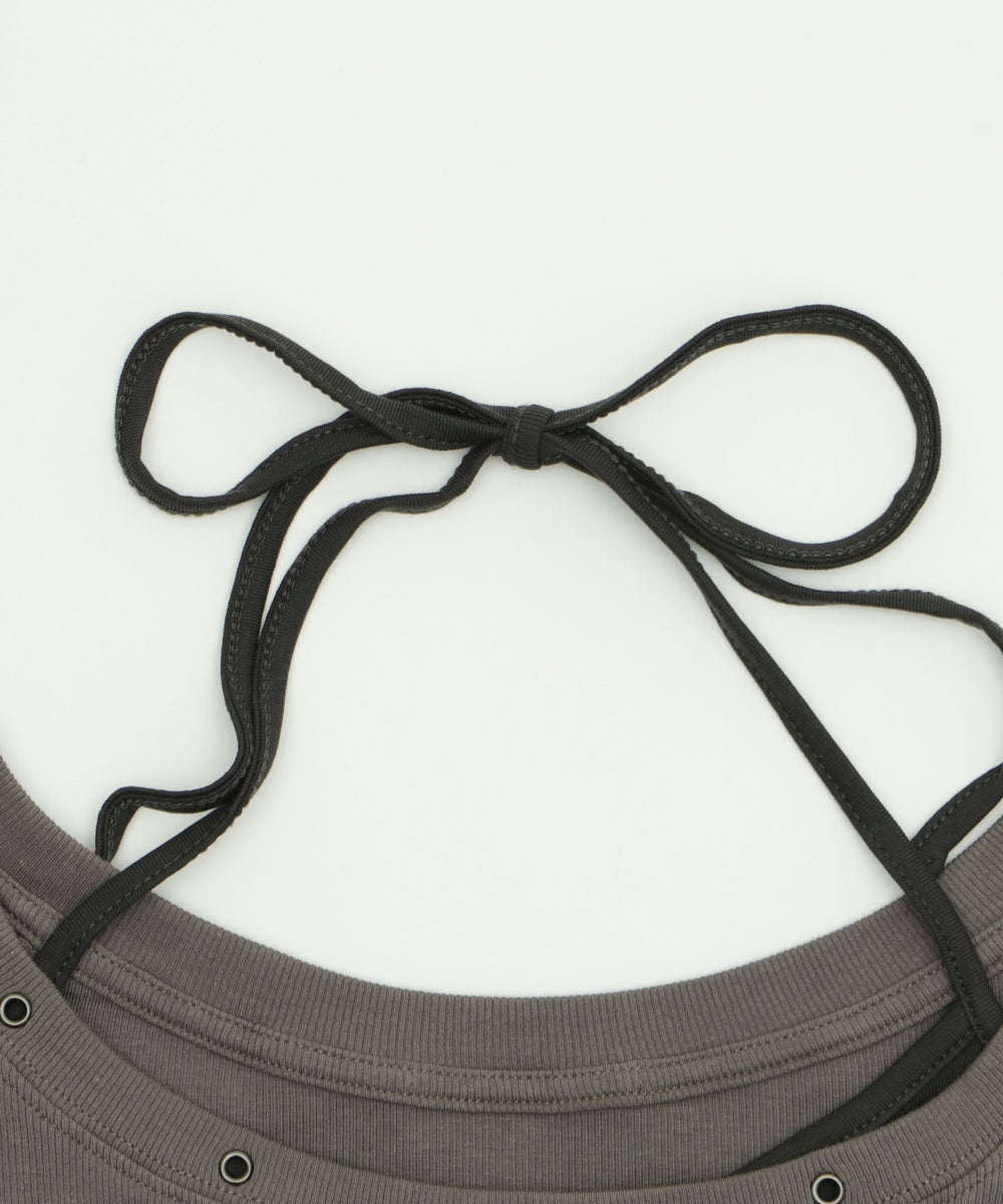 ハトメレイヤードグラフィックT