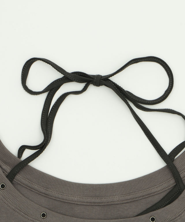 ハトメレイヤードグラフィックT