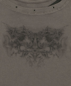 ハトメレイヤードグラフィックT