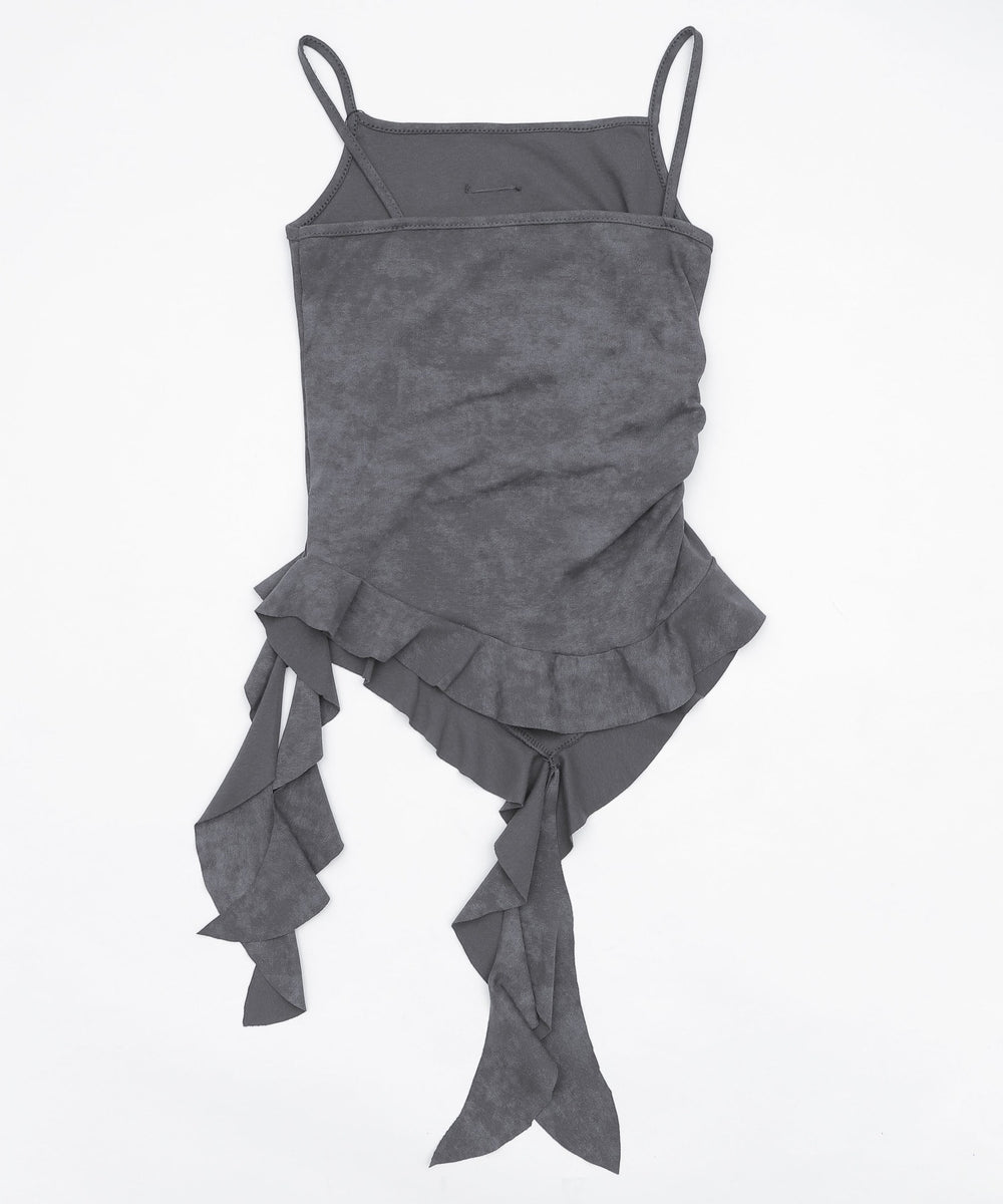 ブローチ付きフリルキャミワンピ