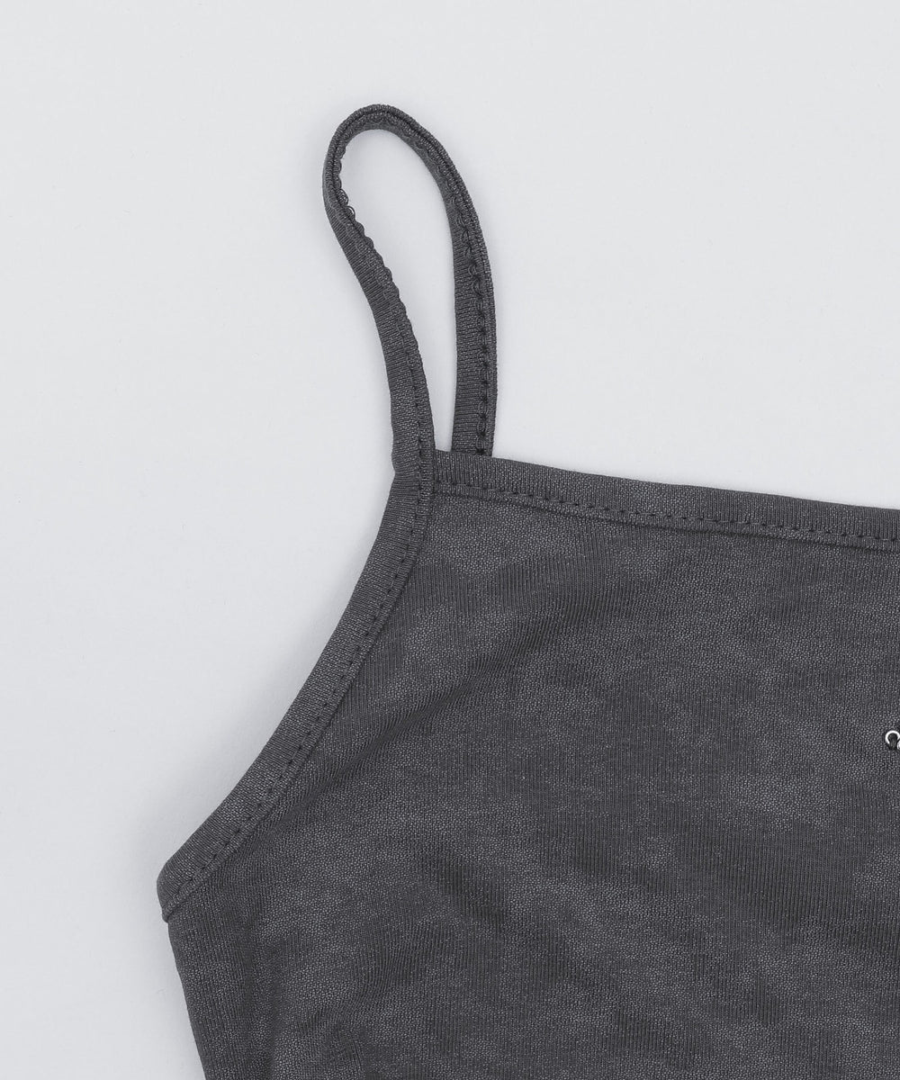 ブローチ付きフリルキャミワンピ