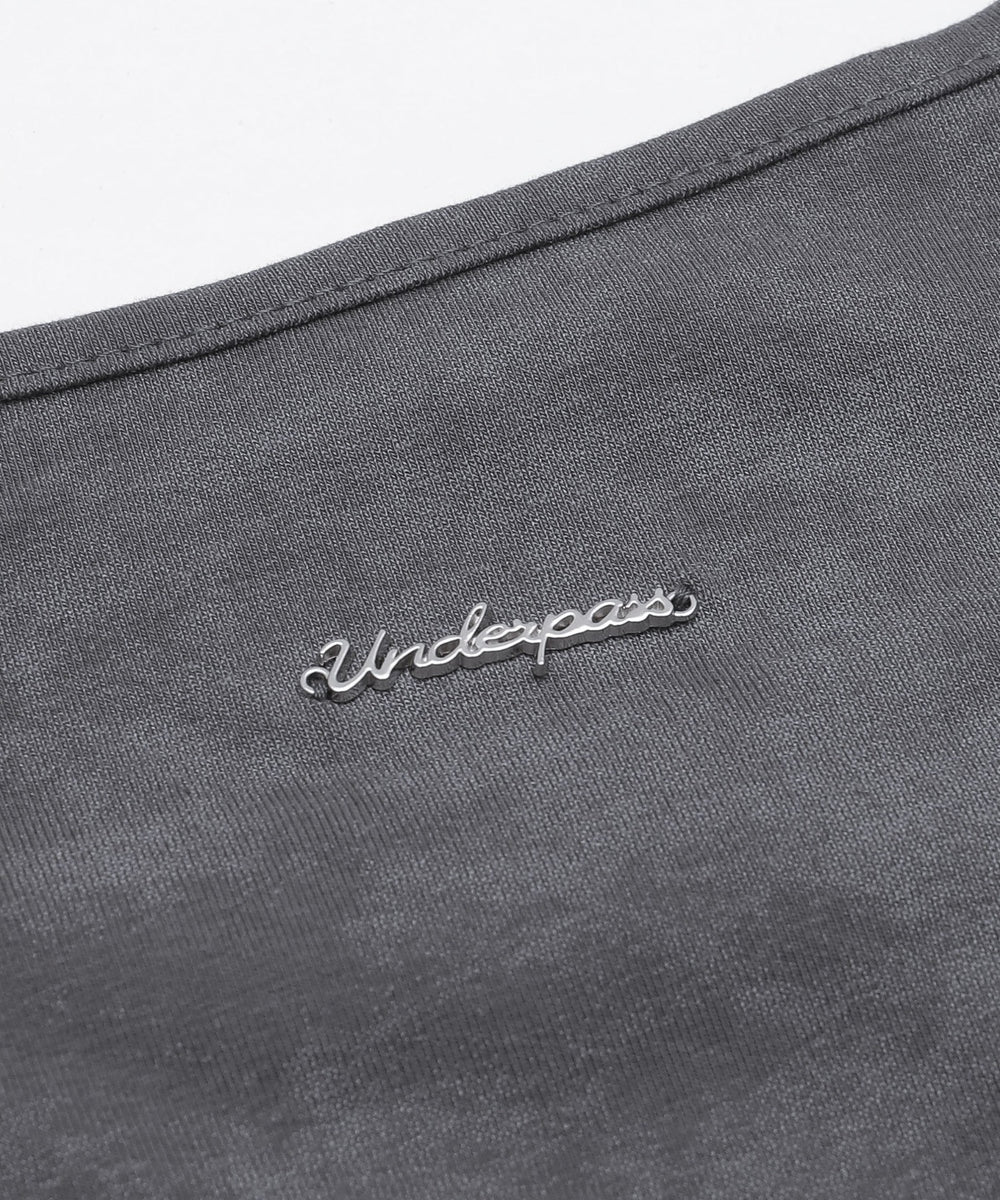 ブローチ付きフリルキャミワンピ