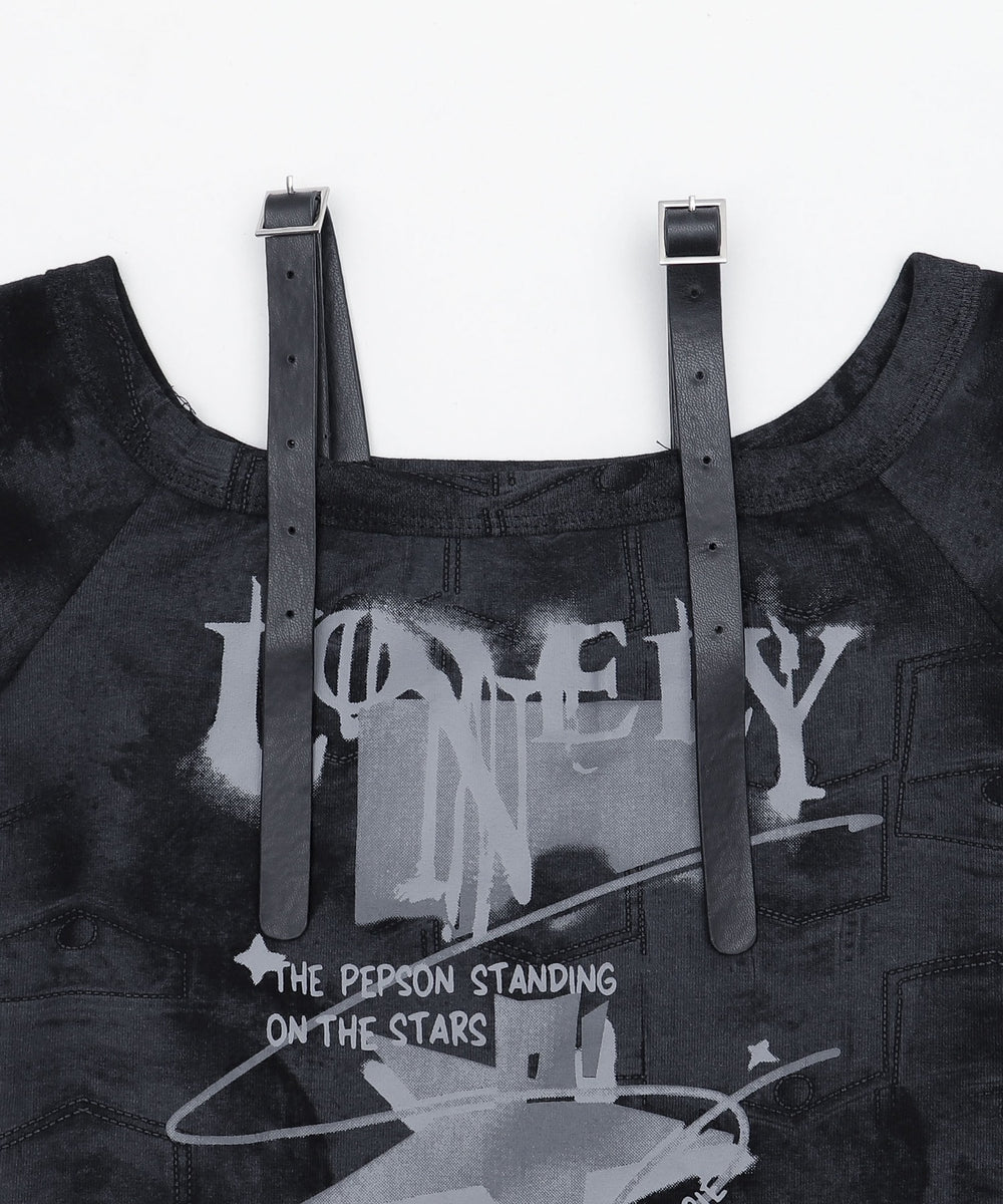 ショルダーストラップオフショルT