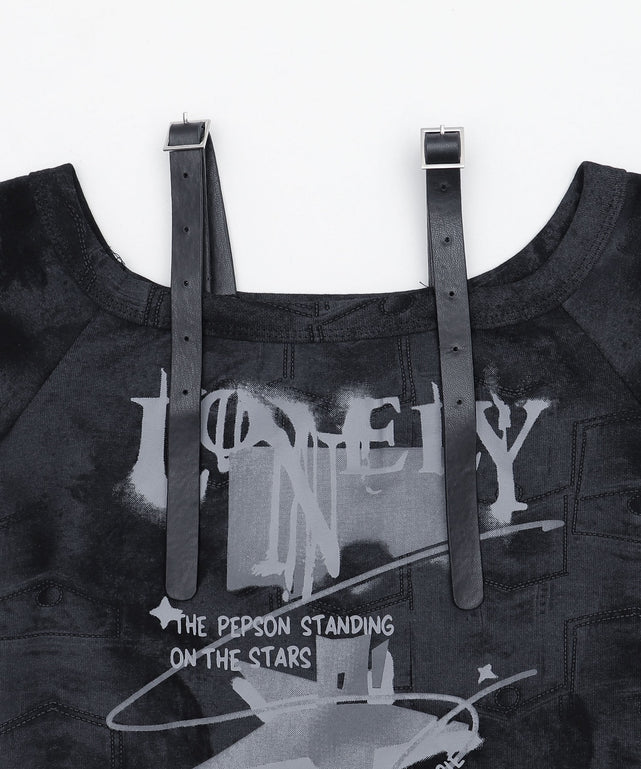 ショルダーストラップオフショルT