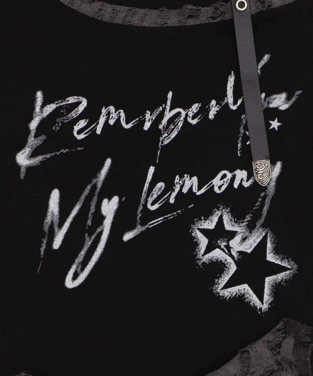 ベルトショルダーフリルT