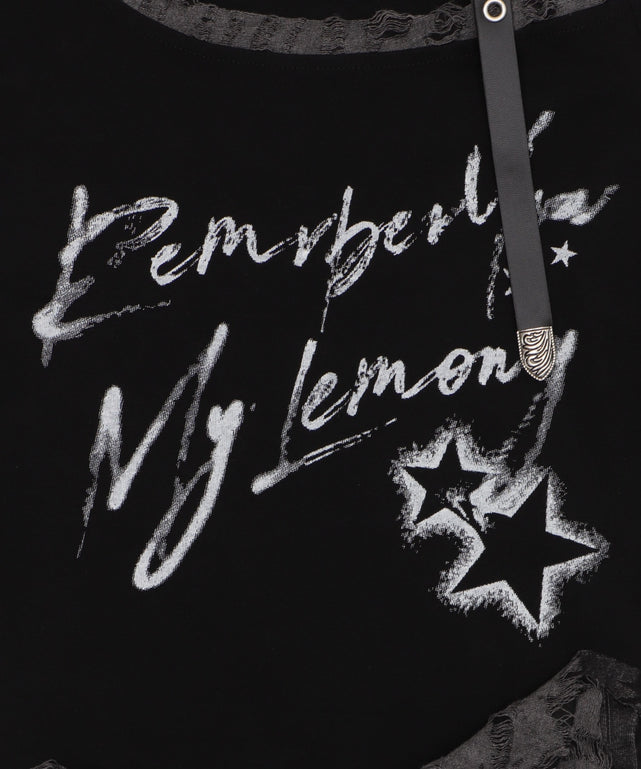 ベルトショルダーフリルT