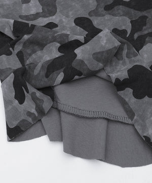 カモフラフリルヘムワンピ